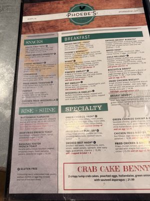 Menu photo 7 Phoebe's Diner Austin, TX