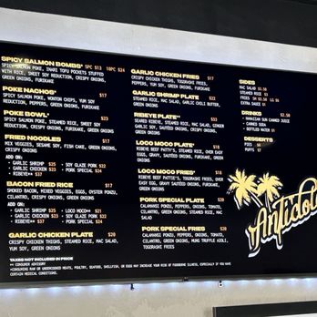 Antidotelv - Menu - Hawaiian Near Me - Las Vegas, Nevada