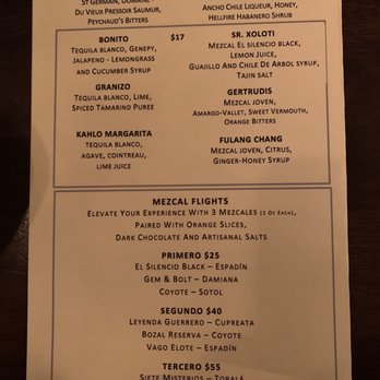 Kahlo - Cocktail menu - New Mexican Cuisine Near Me - New York, New York Kahlo - Cocktail menu - New Mexican Cuisine Near Me - New York, New York