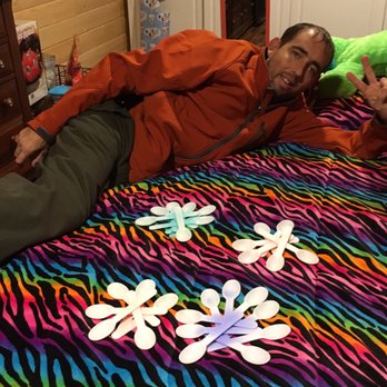 Creamistry - Fred with our collection of spoons! - Desserts Near Me - Bakersfield, California