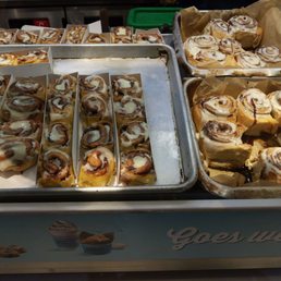 a variety of cinnamon rolls