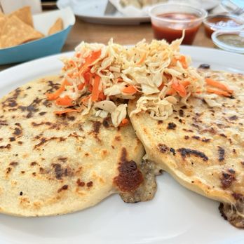 Maya's Cafe - Pupusas with pork - Latin American Near Me - San Jose, California