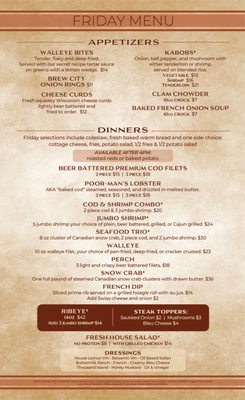 Menu photo 4 Palms Supper Club Weston, WI Menu photo 4 Palms Supper Club Weston, WI
