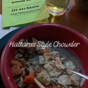 Tortuga's Lie - Hattaras Style Chowder - Seafood Near Me - Nags Head, North Carolina Tortuga's Lie - Hattaras Style Chowder - Seafood Near Me - Nags Head, North Carolina