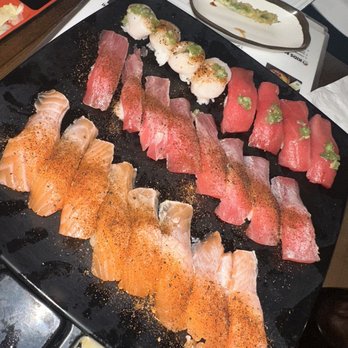 Hello Sushi - N2. Cajun Salmon(2pcs) N3. Cajun Tuna Sushi(2pcs) PN1. BLUE FIN TUNA(2pcs) - Sushi Bars Near Me - Fullerton, California