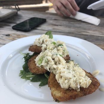 Nicks Fish House - Fried green tomatoes topped with crab - Seafood Near Me - Baltimore, Maryland