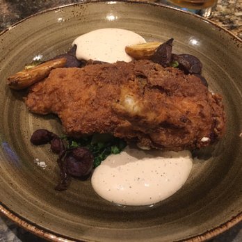 Clarity - Fried chicken with buttermilk ranch and Brussel sprouts - New American Near Me - Vienna, Virginia