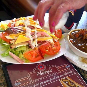 Harry's Corned Beef & Ham - Slathering Ranch Dressing on Delicious Chefs Salad - Sandwiches Near Me - Lincoln Park, Michigan Harry's Corned Beef & Ham - Slathering Ranch Dressing on Delicious Chefs Salad - Sandwiches Near Me - Lincoln Park, Michigan