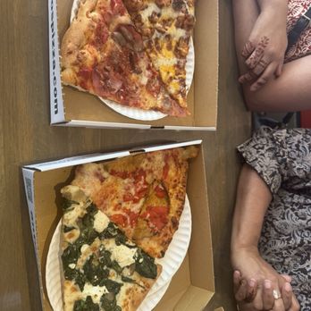 Antonio's Pizza by the Slice - BBQ Chicken & Chopped Bacon, Pig Pork Out, Eggplant & Roasted Red Peppers, Spinach Ricotta - Pizza Near Me - Providence, Rhode Island Antonio's Pizza by the Slice - BBQ Chicken & Chopped Bacon, Pig Pork Out, Eggplant & Roasted Red Peppers, Spinach Ricotta - Pizza Near Me - Providence, Rhode Island