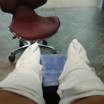 AJ Nails & Spa - Hot towel wrap and my wax on my feet. Feels like bliss. - Nail Salons Near Me - Jacksonville, North Carolina