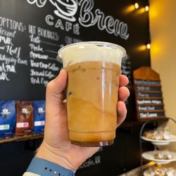 World Brew Cafe - Vanilla latte with cold foam