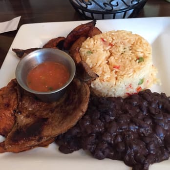 The Old House II - Bandeja Guatemala-something along those lines. Very flavorful beef and pork with rice beans and plantains. And hot salsa! - Peruvian Near Me - Stamford, Connecticut The Old House II - Bandeja Guatemala-something along those lines. Very flavorful beef and pork with rice beans and plantains. And hot salsa! - Peruvian Near Me - Stamford, Connecticut