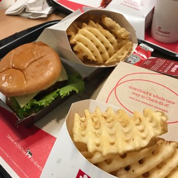 Chick-fil-A - Spicy chicken sandwich, waffle fries. - Fast Food Near Me - San Jose, California Chick-fil-A - Spicy chicken sandwich, waffle fries. - Fast Food Near Me - San Jose, California