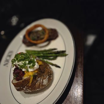 Nick's On 2nd - Top Sirloin with baked potato - New American Near Me - Long Beach, California Nick's On 2nd - Top Sirloin with baked potato - New American Near Me - Long Beach, California