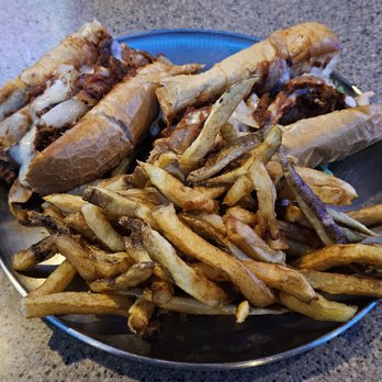 Horn Pub - Italian Steak sub with fresh cut fries. - Dive Bars Near Me - Lewisberry, Pennsylvania