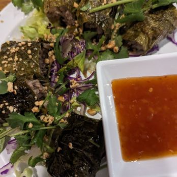 Pho 5Plus - Beef stuffed grape leaves - Vietnamese Near Me - Houston, Texas Pho 5Plus - Beef stuffed grape leaves - Vietnamese Near Me - Houston, Texas