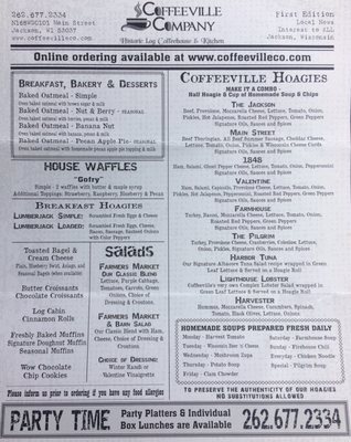 Menu photo 4 Coffeeville Jackson, WI
