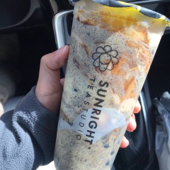 Sunright Tea Studio - Sunnyvale - Boba milk tea with oreo and creme brule - Bubble Tea Near Me - Sunnyvale, California