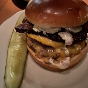 Au Cheval - Single Cheeseburger (there's two patties in a single!) with added bacon - Bars Near Me - Chicago, Illinois