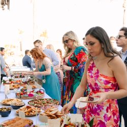 Gourmet Vegan Cheese and Jam Boards are a big hit for vegan wedding catering! Guests love the wide variety of flavors for cocktail hour.