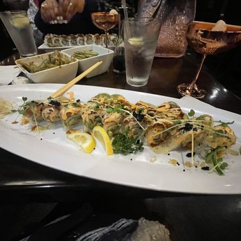 Raw Sushi Bistro - Shark bite roll and spicy Edamame - Sushi Bars Near Me - Modesto, California