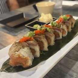 Seared Bluefin Tuna Roll * Yum! This roll packs a kick with the spicy tina. Very flavorful and the ingredients are fresh. Seared Bluefin Tuna Roll * Yum! This roll packs a kick with the spicy tina. Very flavorful and the ingredients are fresh.