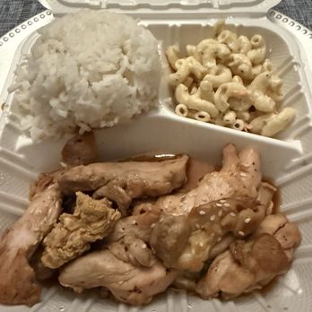 Mannge Town Cafe - Nasty chicken, mayo macaroni salad and dry rice. - Guamanian Near Me - Temecula, California