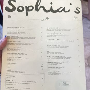 Sophia's A Brunch Counter - Menu - Desserts Near Me - Phoenix, Arizona