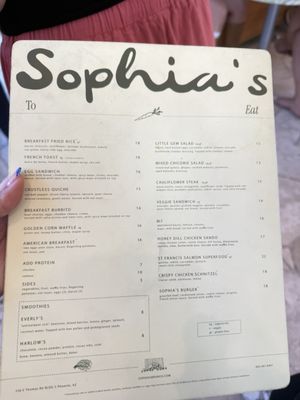 Menu photo 1 Sophia's A Brunch Counter Phoenix, AZ