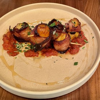 Oakleys Bistro - Bacon Wrapped Apricots - New American Near Me - Indianapolis, Indiana Oakleys Bistro - Bacon Wrapped Apricots - New American Near Me - Indianapolis, Indiana
