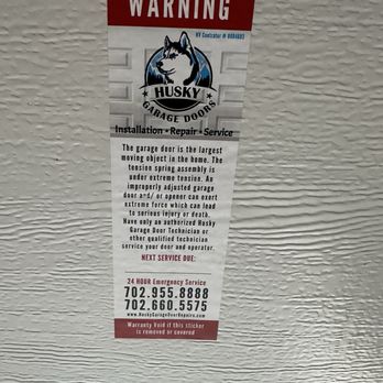 Husky Garage Door - Company that did all the work - Garage Door Services Near Me - Las Vegas, Nevada