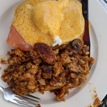 Julians - Nova Scotia eggs benedict with cremini mushroom hash - New American Near Me - Providence, Rhode Island Julians - Nova Scotia eggs benedict with cremini mushroom hash - New American Near Me - Providence, Rhode Island