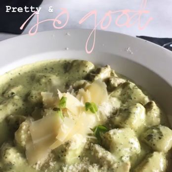 Macaluso's Italian Restaurant - Gnocchi with pesto sauce and chicken - Italian Near Me - Ruston, Washington