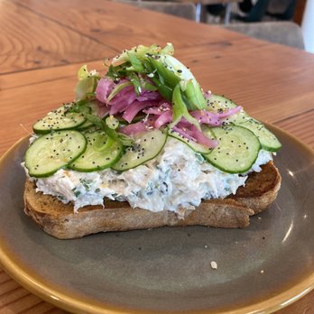 Harbor Table - Whitefish Salad Toast: and explosion of flavors - Beer Bar Near Me - Southwest Harbor, Maine Harbor Table - Whitefish Salad Toast: and explosion of flavors - Beer Bar Near Me - Southwest Harbor, Maine