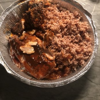 Yard Cooked Dishes - Jerk Salmon Meal - missing cabbage & plantains. - Caribbean Near Me - Charlotte, North Carolina