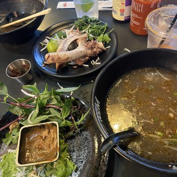 Pho Nom - The aftermath! (Forgot to take a pic of the "before" cus we were eager to dive in!) - Vietnamese Near Me - San Diego, California Pho Nom - The aftermath! (Forgot to take a pic of the "before" cus we were eager to dive in!) - Vietnamese Near Me - San Diego, California