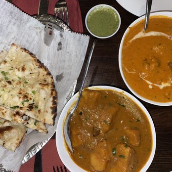 Utsav - garlic naan, Chicken Tikka Masala, Bengali alur dum - Indian Near Me - New York, New York Utsav - garlic naan, Chicken Tikka Masala, Bengali alur dum - Indian Near Me - New York, New York