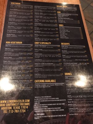 Menu photo 8 London Sizzler Houston, TX Menu photo 8 London Sizzler Houston, TX