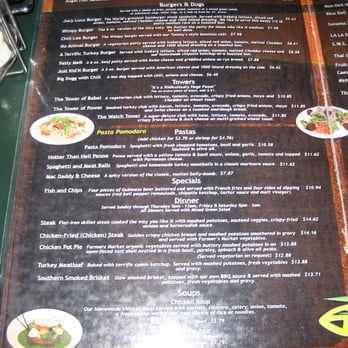 Fred 62 - part of the menu - Diners Near Me - Los Angeles, California