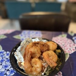 Sister Soul Food - Fried Shrimp $5.00 Bowl with Mac & Cheese and Collard Greens