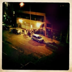 Bacon Dog Cart - View from a rooftop