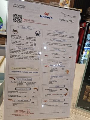 Menu photo 2 Hnina's Seafood Ocoee, FL