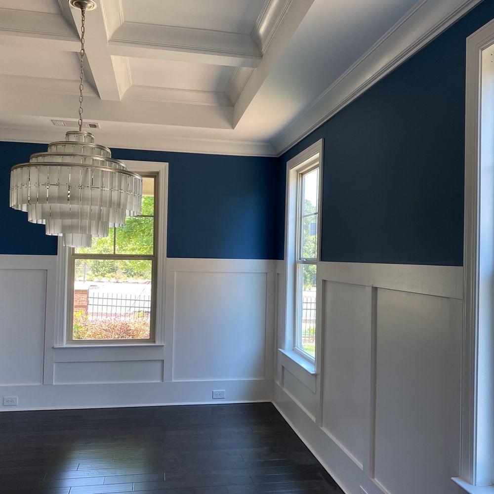 Painting Life - Dining room - blue upper half - Painters Near Me Painting Life - Dining room - blue upper half - Painters Near Me