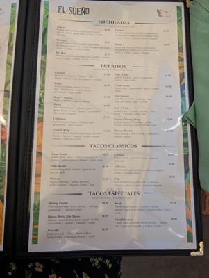 Menu photo 4 El Sueño San Diego, CA Menu photo 4 El Sueño San Diego, CA