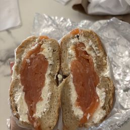 Bagel with lox and cream cheese Bagel with lox and cream cheese