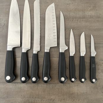Erick’s Sharpening and Restoration - Set of Wustoff knives sharpened for The Emerson Estate - Knife Sharpening Near Me - La Quinta, California Erick’s Sharpening and Restoration - Set of Wustoff knives sharpened for The Emerson Estate - Knife Sharpening Near Me - La Quinta, California