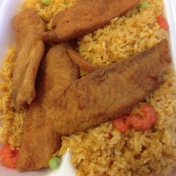 Johnny's Fish Market - Filleted Tilipia with shrimp fried rice - Seafood Markets Near Me - Augusta, Georgia
