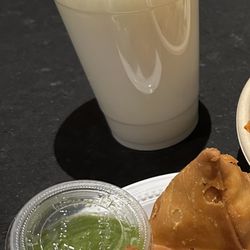 Rajdhani Express - Sweet Lassi and Veg Samosa