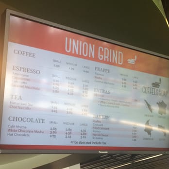 Union Grind Coffee & Tea - Menu Board - Coffee & Tea Near Me - Carson, California Union Grind Coffee & Tea - Menu Board - Coffee & Tea Near Me - Carson, California