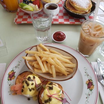 Cafe Landwer - Salmon Benedict and Landwer Pancakes - Breakfast & Brunch Near Me - Boston, Massachusetts
